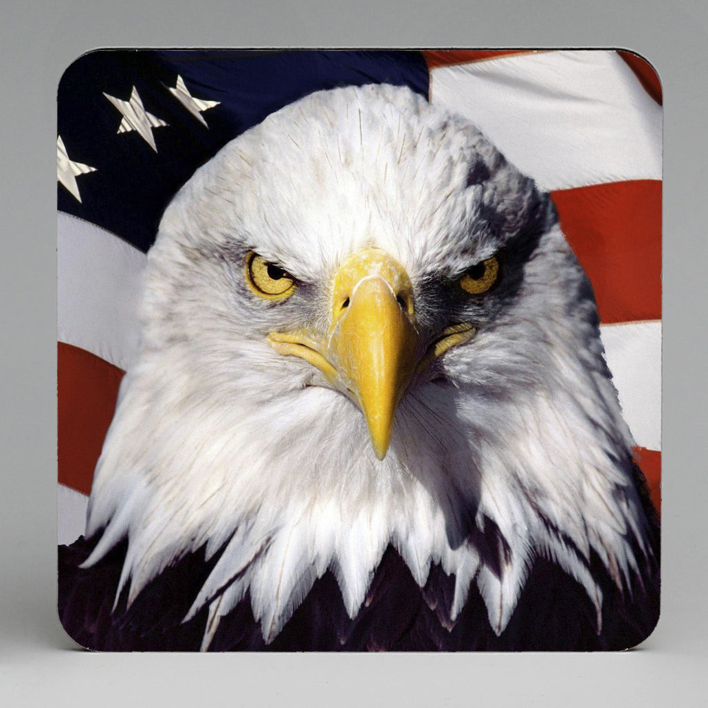 SUBLIMART: MDF Hardboard Set of 4 Coasters - Design: Patriotic USA 05