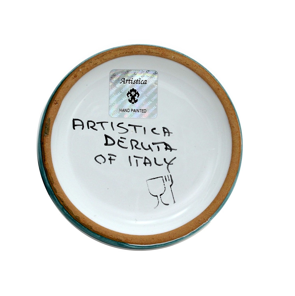 RICCO DERUTA CLASSICO: Tid Bit Server Plate Flat with Golden or Chrome Oval Metal Handle - artisticaitalian.com