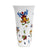 DERUTA ORNATO: Tall flared vase decorated in a colorful Ricco Deruta scrollwork