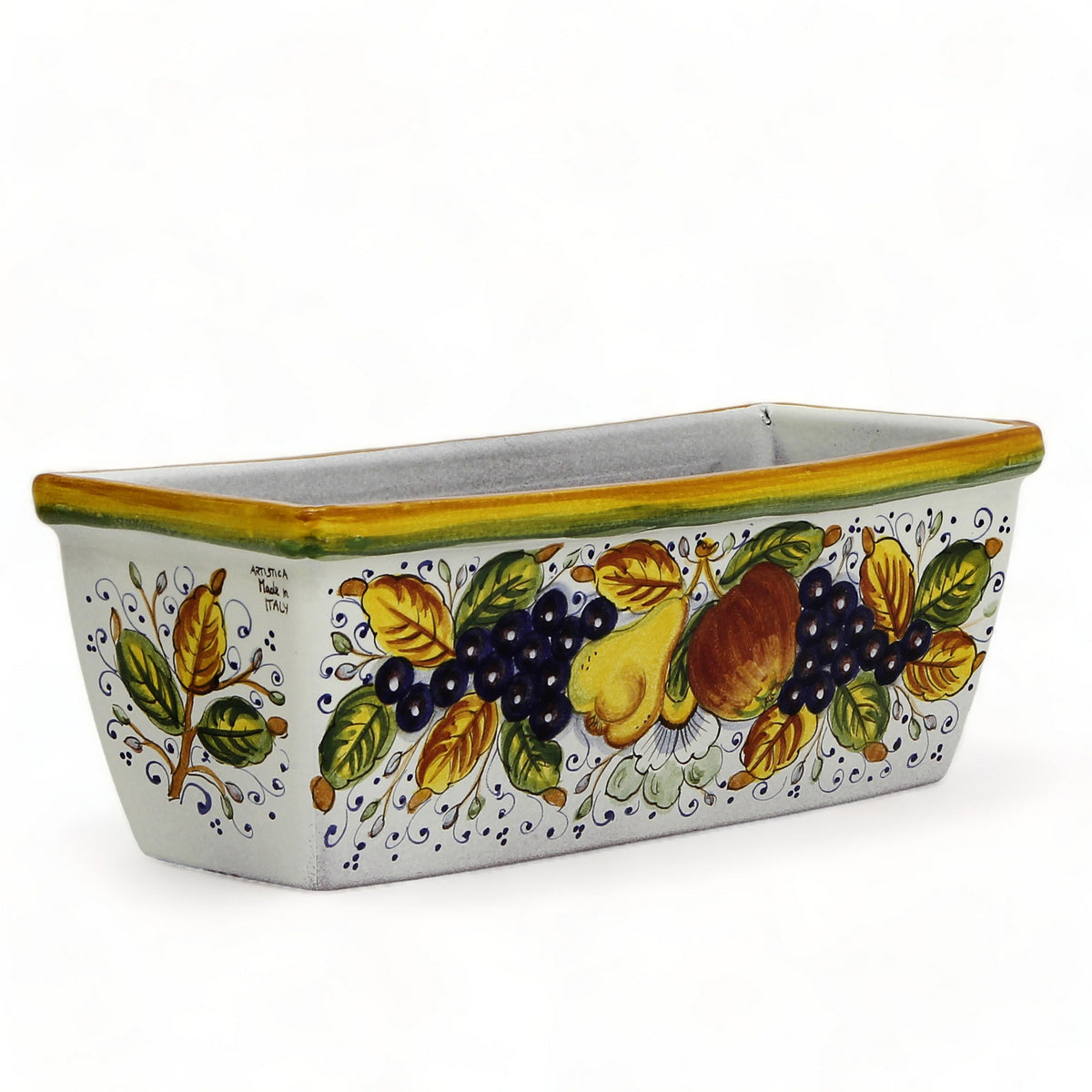 TOSCANA: Rectangular Tuscan Jardiniere - Strong Terracotta indoor/outdoor - Frutta Design