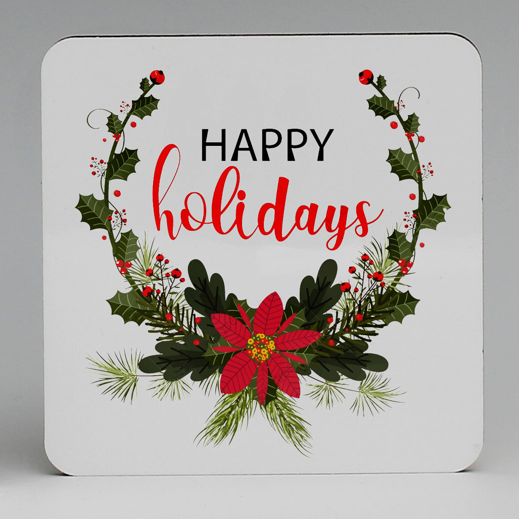 SUBLIMART: MDF Hardboard Set of 4 Coasters - Design: Holidays 03