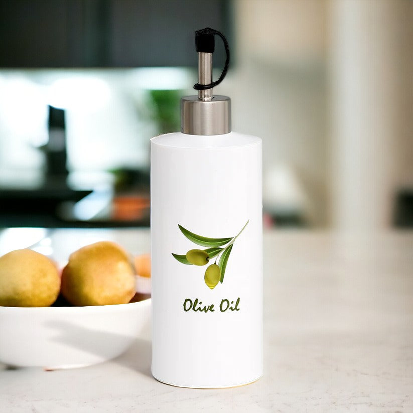 SUBLIMART: Olive Oil Dispenser with non-drip pourer and dust cover cap (Design 10)