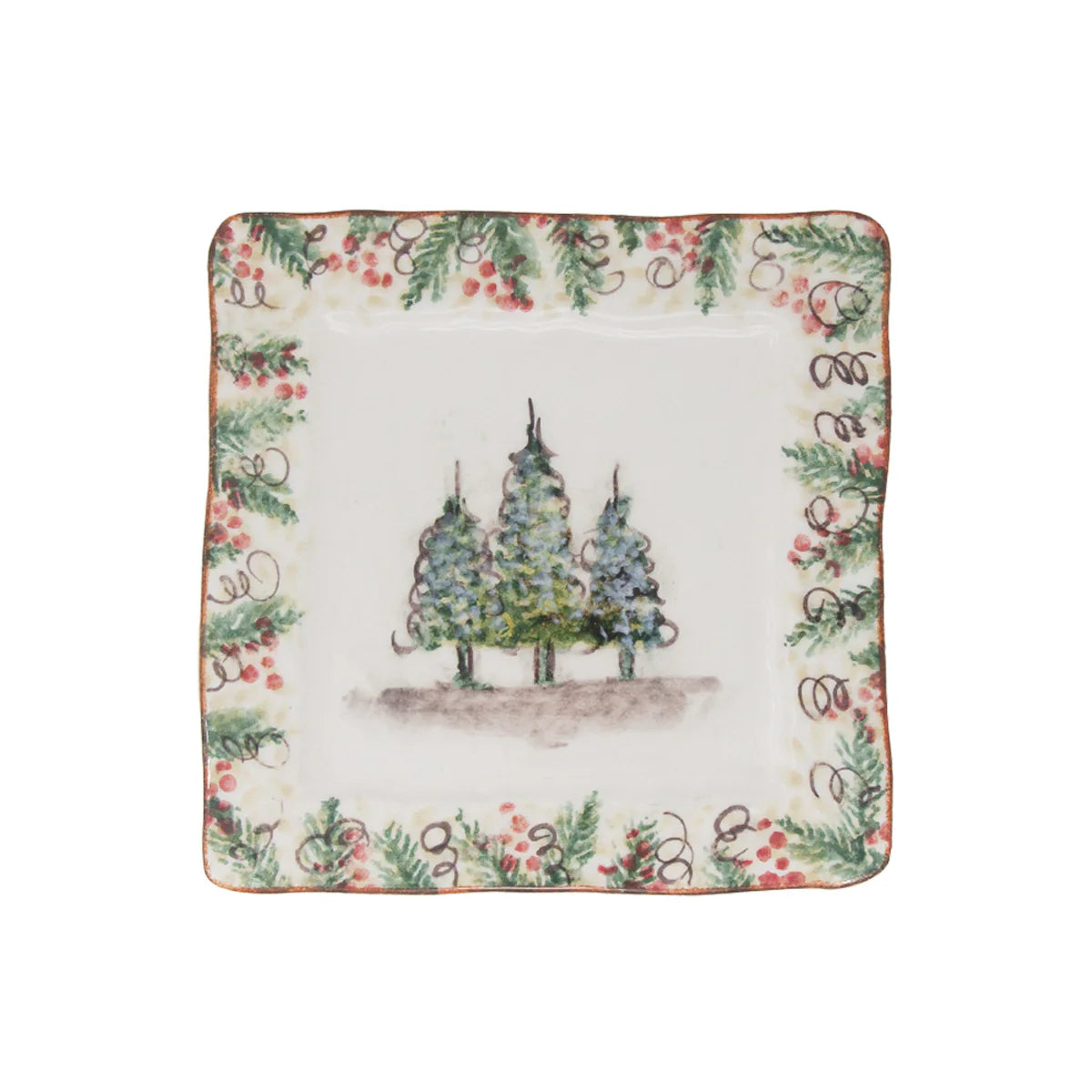 ARTE ITALICA: Natale Square Salad Plate