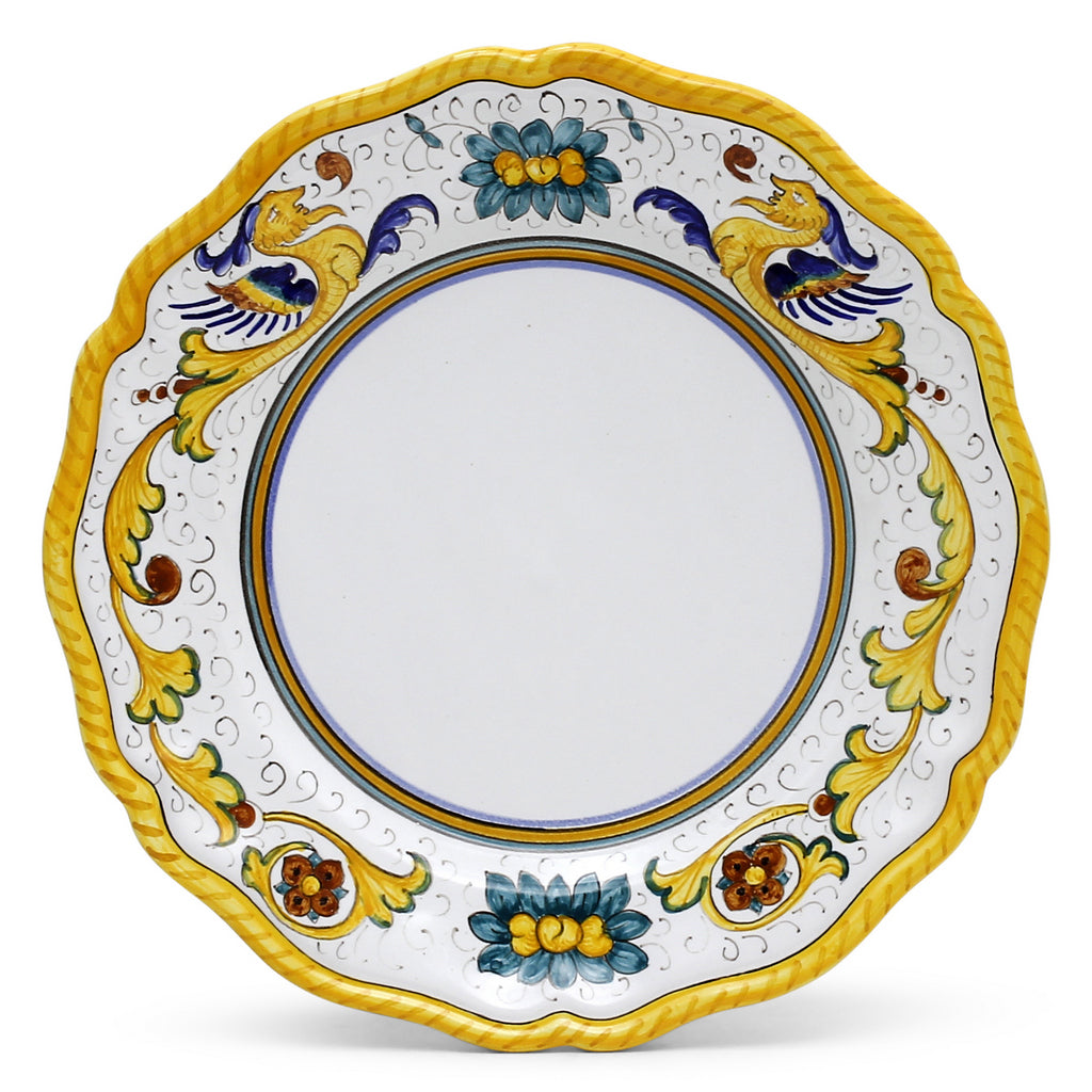 RAFFAELLESCO CLASSICO: Dinner plate fluted rims - artisticaitalian.com