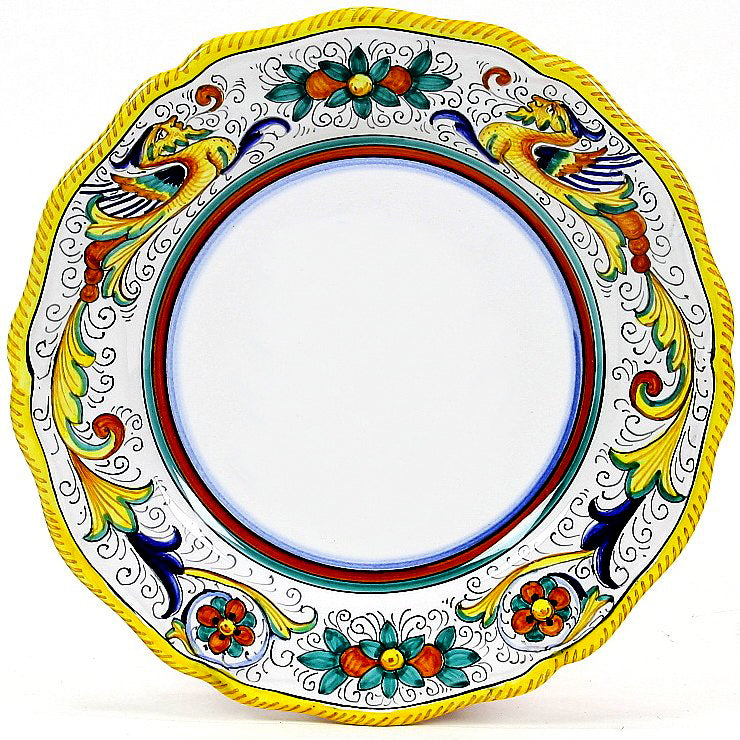 RAFFAELLESCO CLASSICO: Charger Platter with fluted rims (13 D.) - artisticaitalian.com