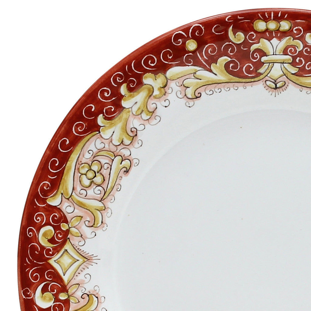 DERUTA COLORI: Dinner Plate - CORAL RED - artisticaitalian.com