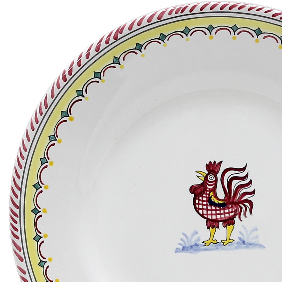 ORVIETO RED ROOSTER SIMPLE: Dinner Plate - artisticaitalian.com