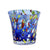 MURANO MURRINA STYLE: Drinkware Flared Tumbler fully hand made (Blue Mix) - artisticaitalian.com