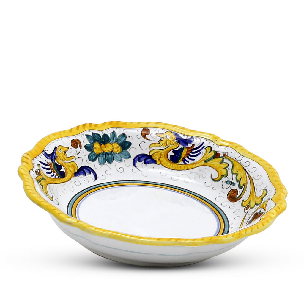 RAFFAELLESCO CLASSICO: Pasta Soup rimmed bowl fluted rims - artisticaitalian.com