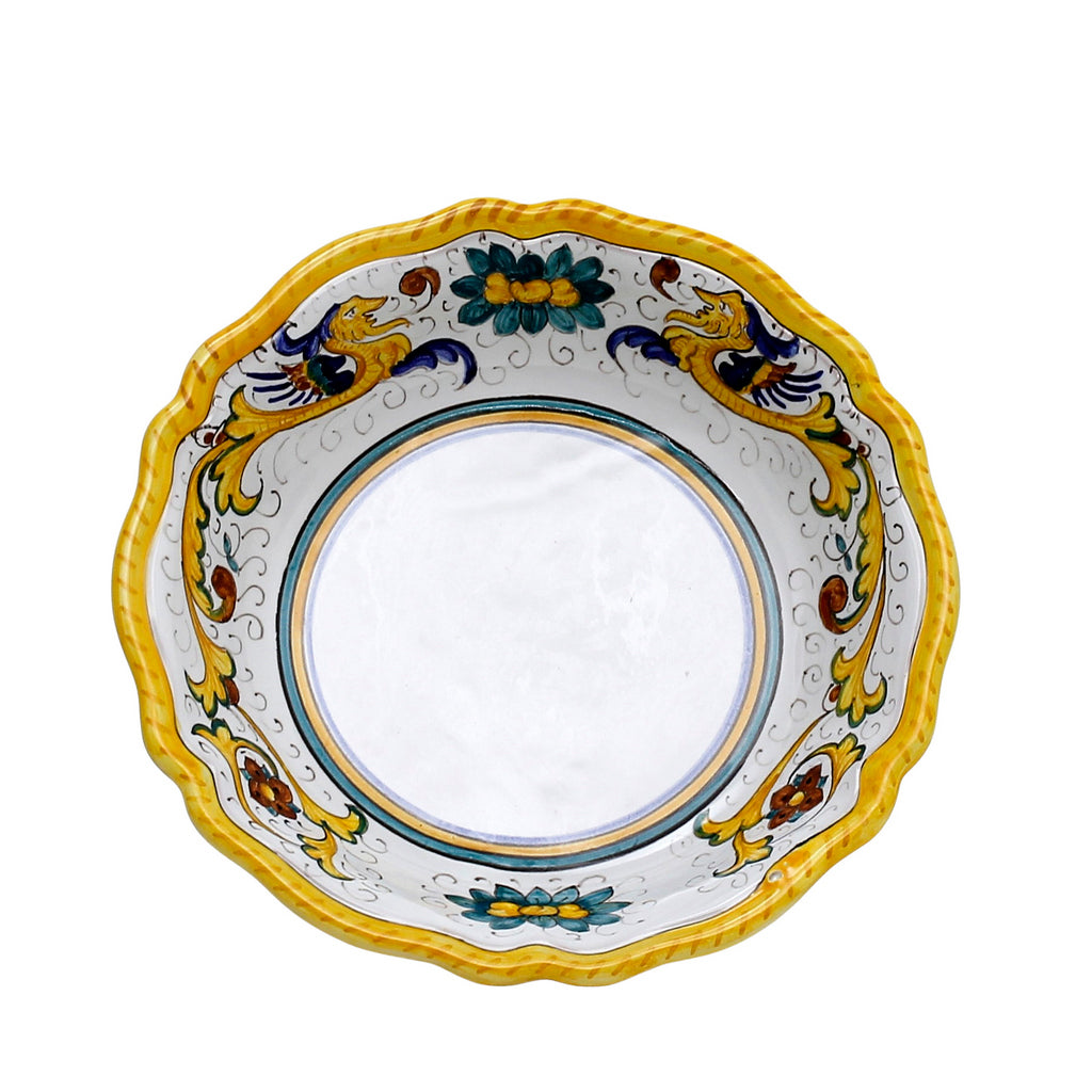 RAFFAELLESCO CLASSICO: Pasta Soup rimmed bowl fluted rims - artisticaitalian.com