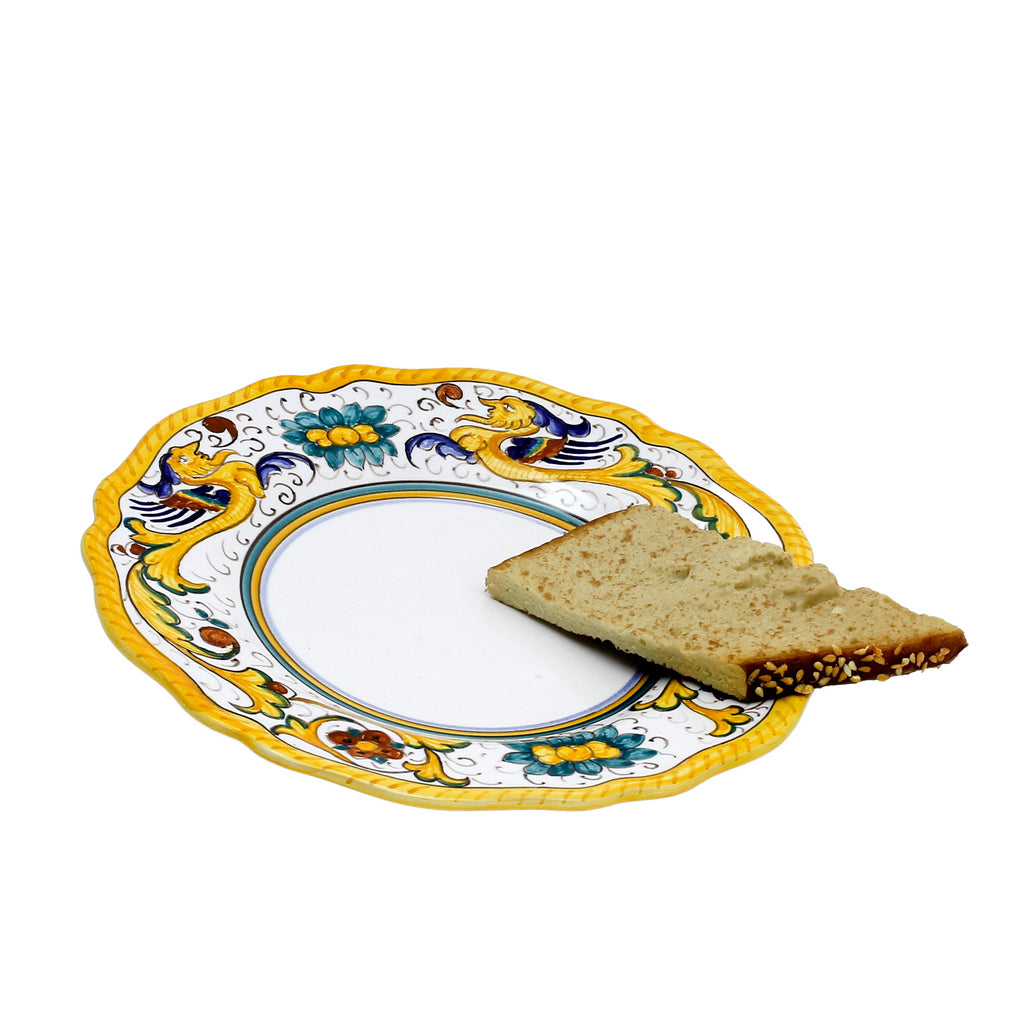 RAFFAELLESCO CLASSICO: Salad plate fluted rims - artisticaitalian.com