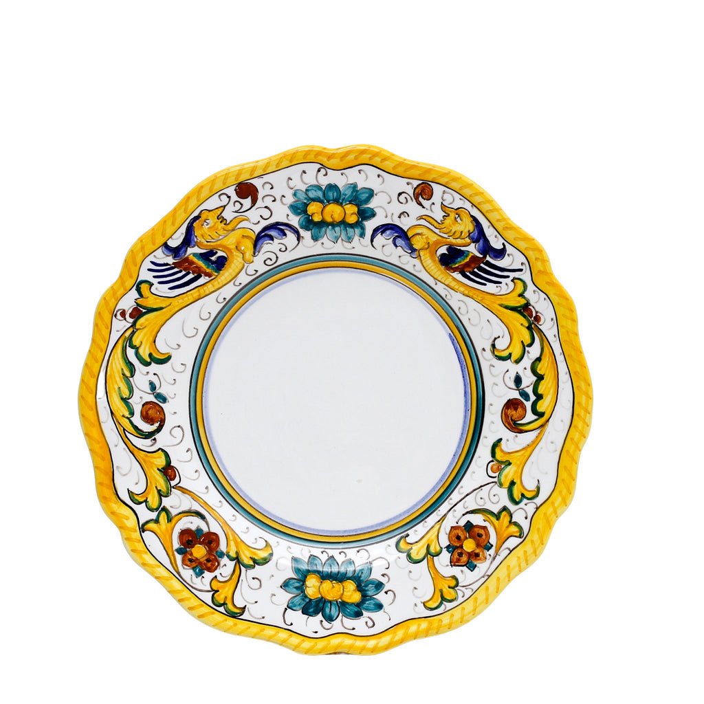 RAFFAELLESCO CLASSICO: Salad plate fluted rims - artisticaitalian.com