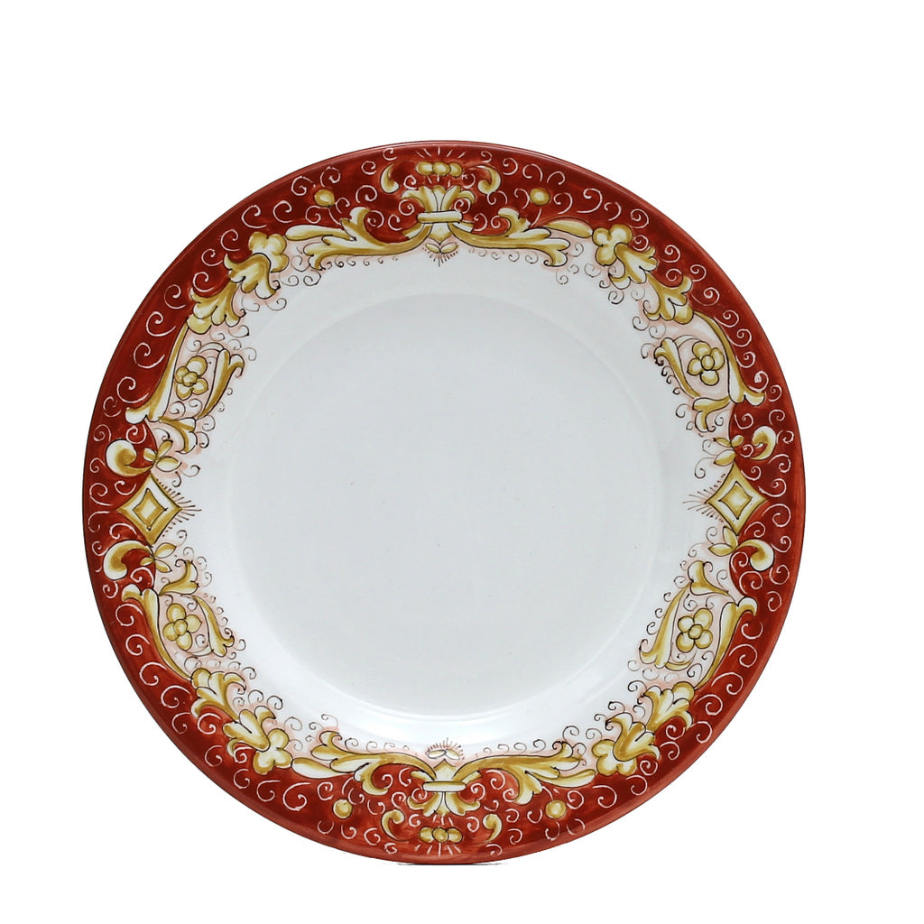 DERUTA COLORI: Salad Plate - CORAL RED - artisticaitalian.com