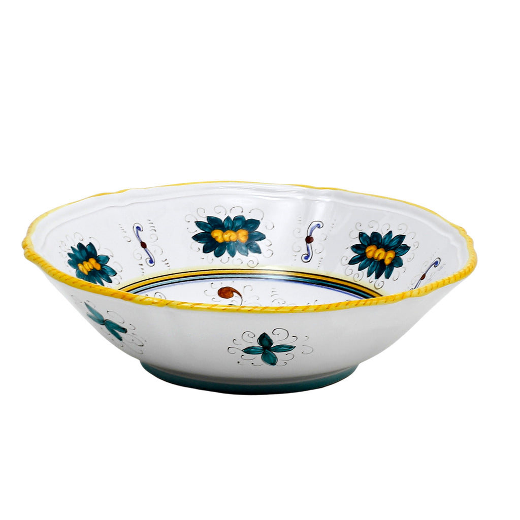 RAFFAELLESCO CLASSICO: Large Serving Salad Pasta bowl with fluted rim - artisticaitalian.com