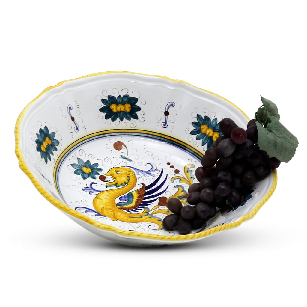 RAFFAELLESCO CLASSICO: Large Serving Salad Pasta bowl with fluted rim - artisticaitalian.com