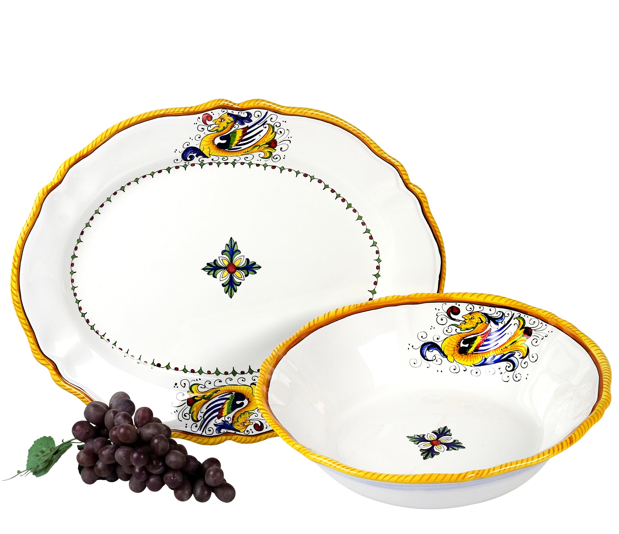 RAFFAELLESCO LITE: Serving Oval Platter - artisticaitalian.com