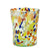 MURANO MURRINA STYLE:  Crumpled Water Tumbler Glass fully hand made (Green Mix) - artisticaitalian.com