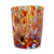 HOLIDAYS ITALIAN GLASS: Murano Style Crumpled Candle (Red Mix) - artisticaitalian.com