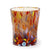 ITALIAN GLASS: Murano Style Crumpled Candle (Red Mix) - artisticaitalian.com