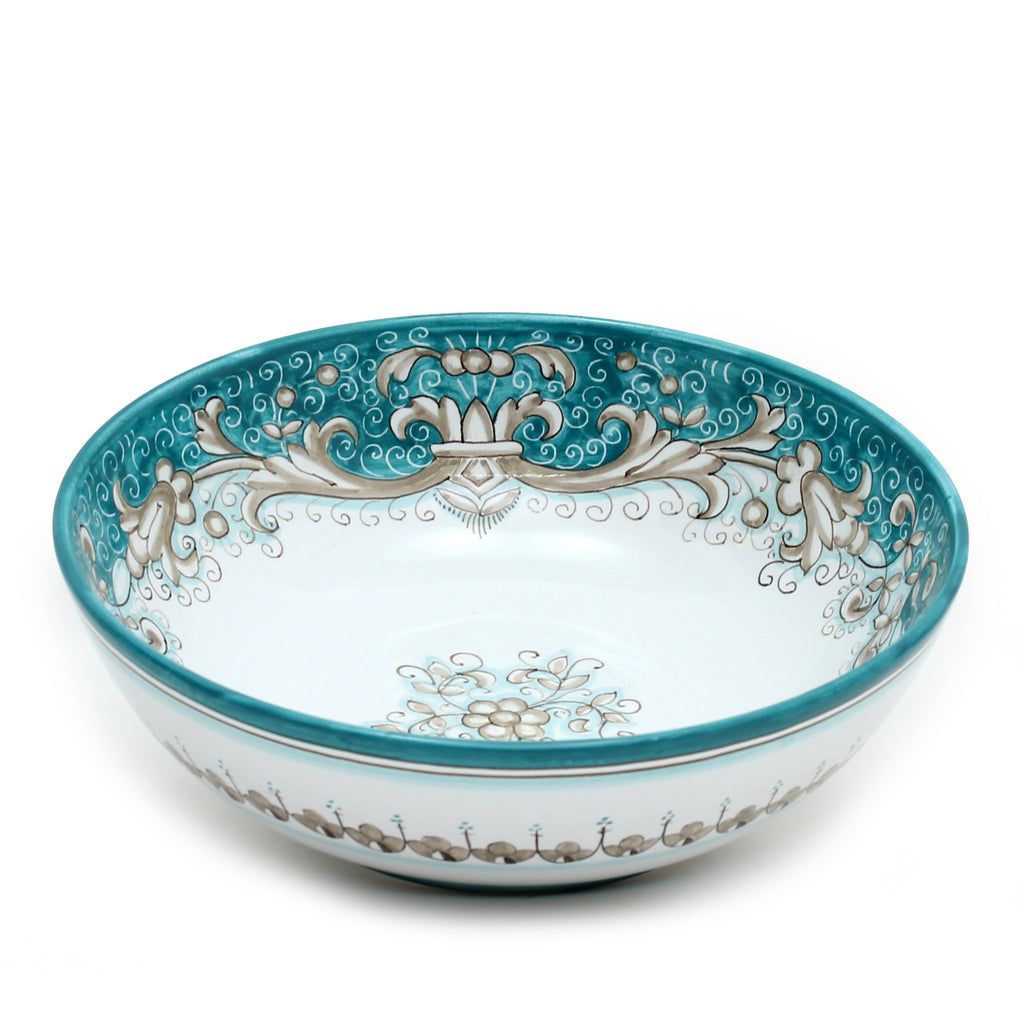 DERUTA COLORI: Serving Pasta/Salad Bowl - AQUA/TEAL - artisticaitalian.com