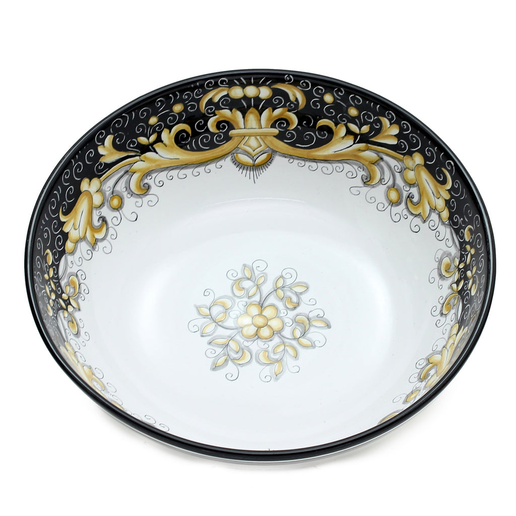 DERUTA COLORI: 2 Pieces Serving Set Bundle - BLACK/GOLD - artisticaitalian.com