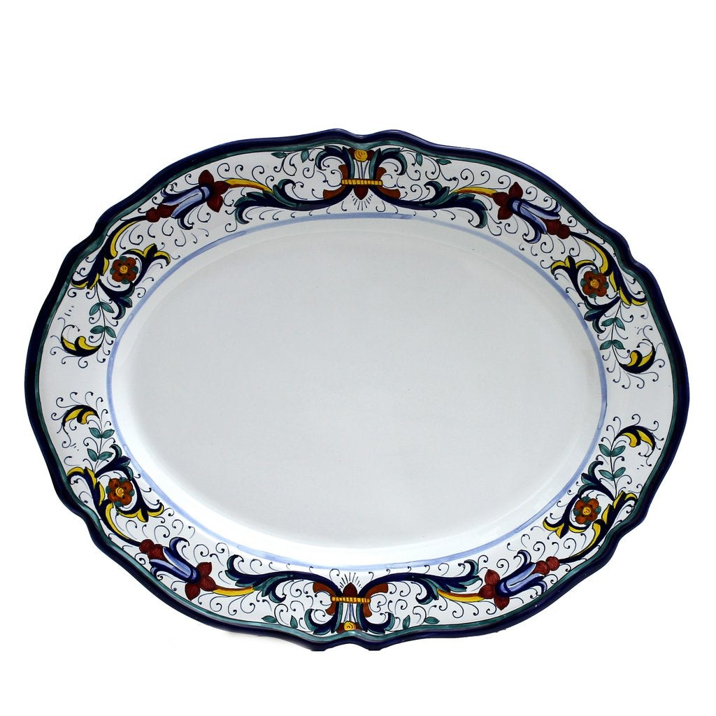 VECCHIA DERUTA: Large Oval Platter - artisticaitalian.com