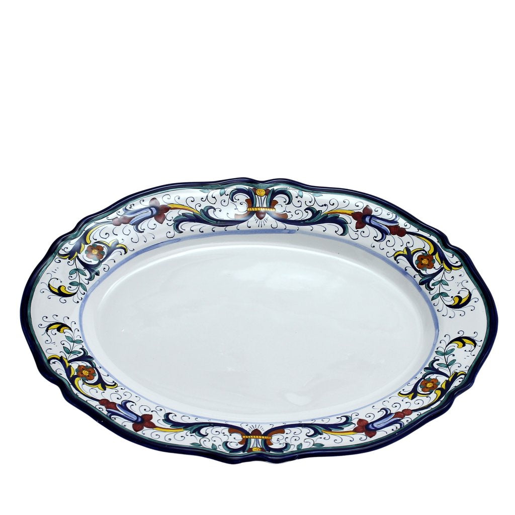 VECCHIA DERUTA: Large Oval Turkey Platter - artisticaitalian.com