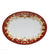 DERUTA COLORI: Oval Platter - CORAL RED - artisticaitalian.com