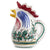 ORVIETO GREEN ROOSTER: Rooster of Fortune pitcher (1 Liter 34 Oz 1 Qt) - artisticaitalian.com