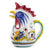 RAFFAELLESCO: Rooster of Fortune pitcher (1 Liter 34 Oz 1 Qt) - artisticaitalian.com