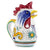 RAFFAELLESCO: Rooster of Fortune pitcher (1 Liter 34 Oz 1 Qt) - artisticaitalian.com