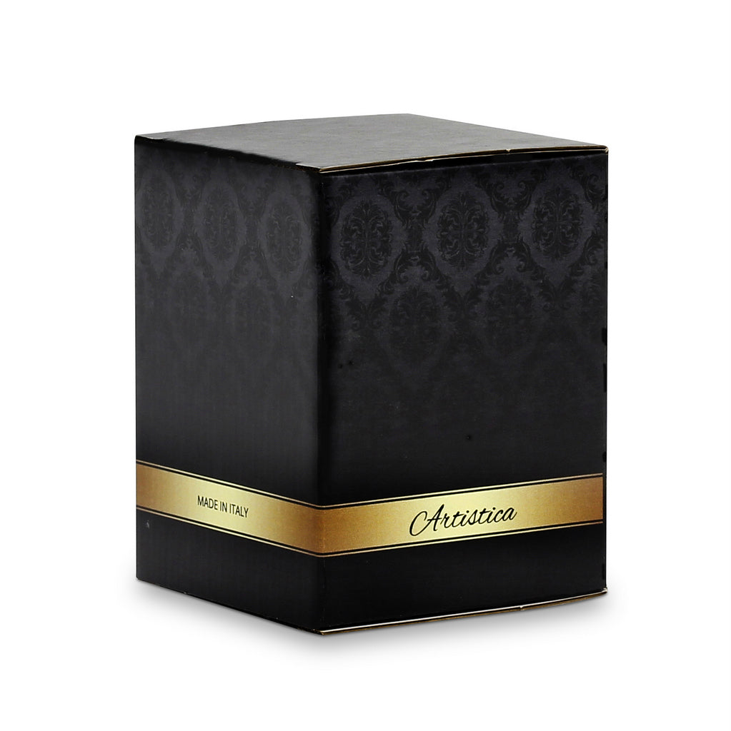 HOLIDAYS CANDLE: Deluxe Precious Cup Candle ~ Coloris Rosso Design ~ Pure Gold Rim - artisticaitalian.com