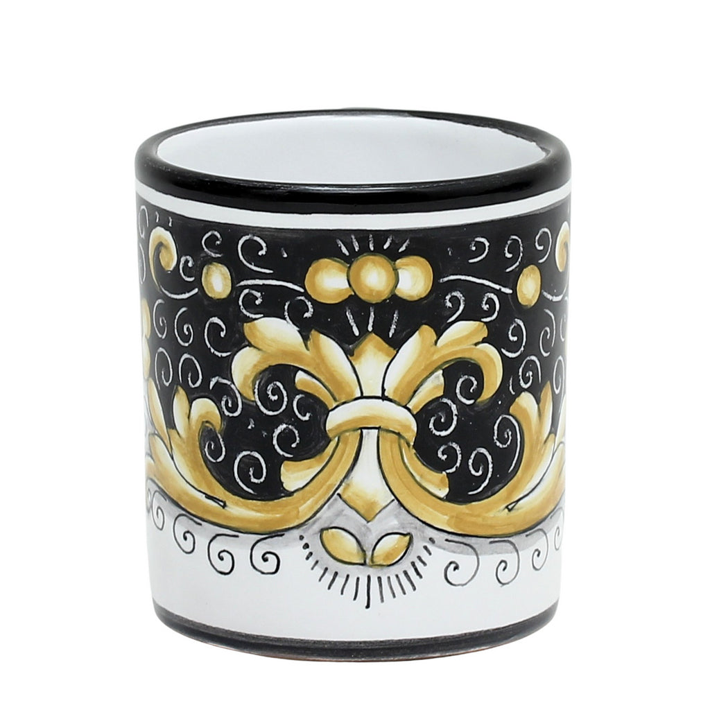 DERUTA COLORI: Mug - BLACK/GOLD - artisticaitalian.com