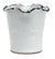 SCAVO Giardini Garden: Extra Large Planter Vase with fluted rim WHITE - artisticaitalian.com