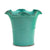 SCAVO Giardini Garden: Large Planter Vase with fluted rim AQUA Tiffany Teal - artisticaitalian.com