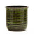 SCAVO Giardini Garden: Modern-Rustic 'Rigato' Cachepot/Planter Translucent VERDE OLIVA (Olive Green) - artisticaitalian.com