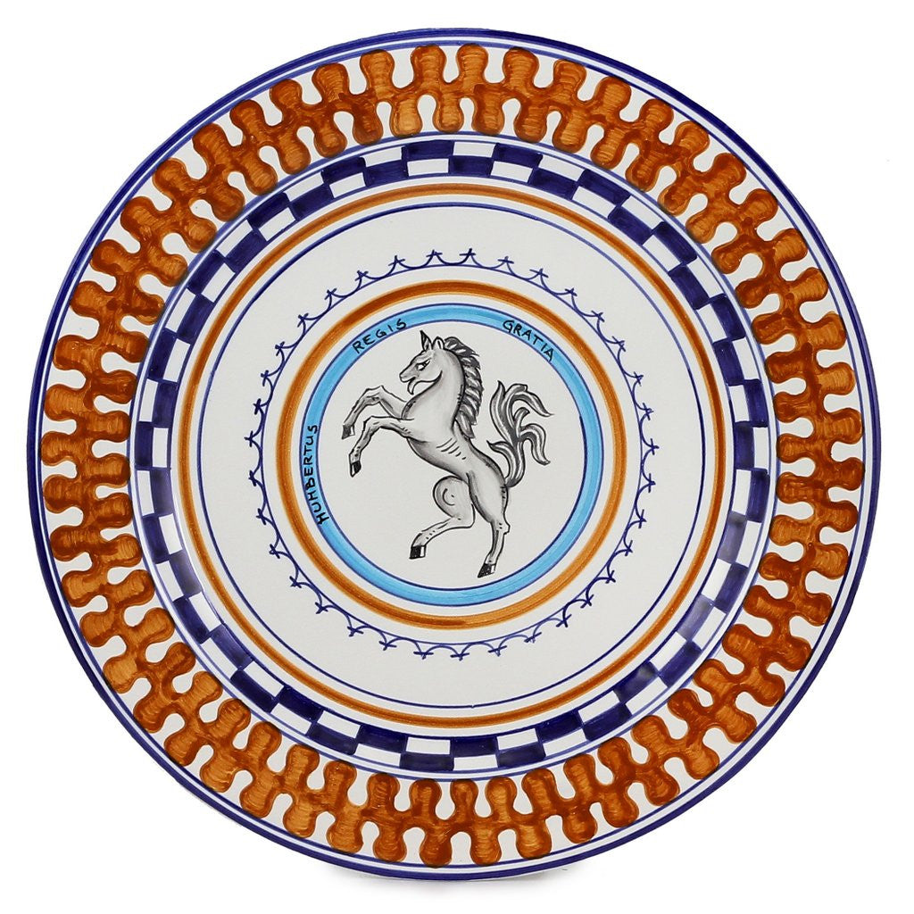 PALIO DI SIENA: LIOCORNO (Unicorn) Charger (also hung as a wall plate) - artisticaitalian.com