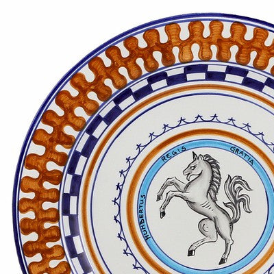 PALIO DI SIENA: LIOCORNO (Unicorn) Charger (also hung as a wall plate) - artisticaitalian.com