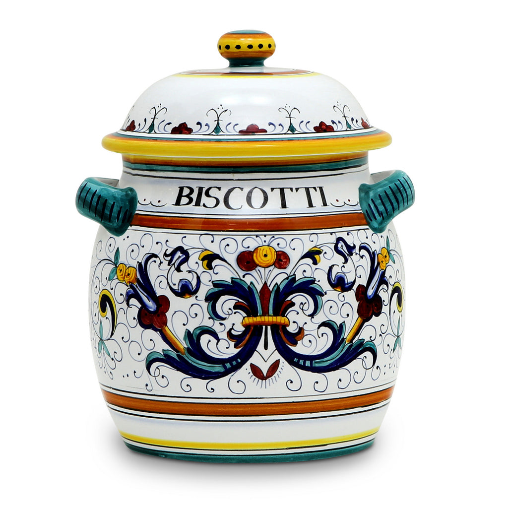 RICCO DERUTA: Traditional Biscotti Jar - artisticaitalian.com