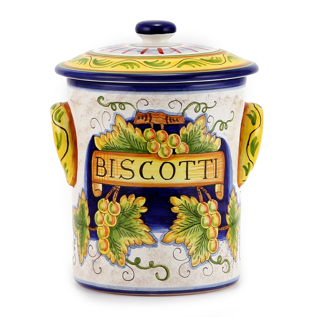 RUSTICA: Cylindrical Biscotti jar - artisticaitalian.com