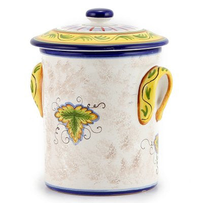 RUSTICA: Cylindrical Biscotti jar - artisticaitalian.com