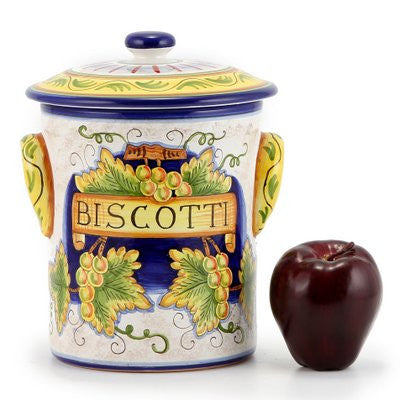 RUSTICA: Cylindrical Biscotti jar - artisticaitalian.com