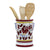 ORVIETO RED ROOSTER: Utensil Holder - artisticaitalian.com