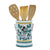 ORVIETO GREEN ROOSTER: Utensil Holder - artisticaitalian.com