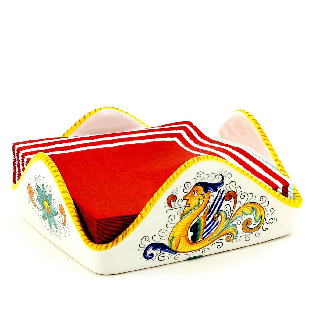 RAFFAELLESCO: Square Napkins Holder (For Luncheon Size napkins 6.5&quot;x6.5&quot;) - artisticaitalian.com