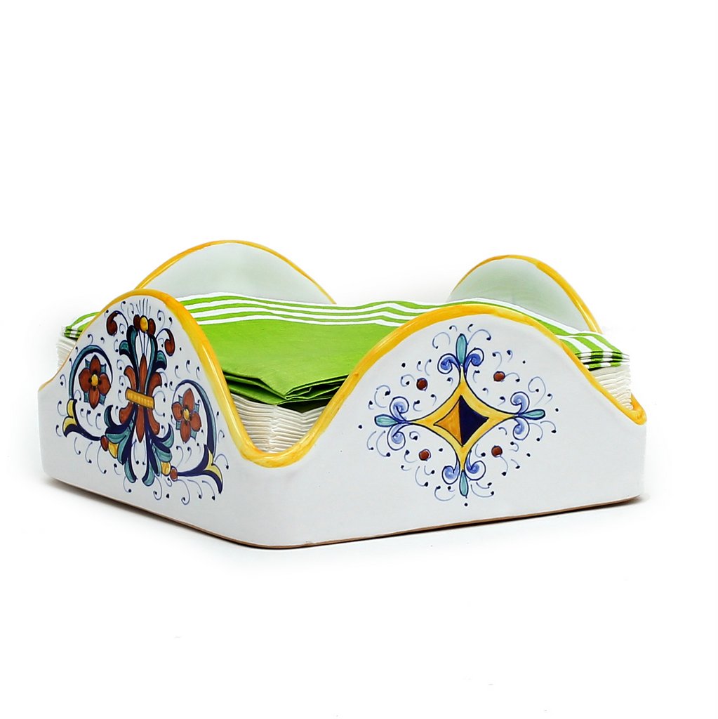 RICCO DERUTA: Square Napkins Holder (For Luncheon Size napkins 6.5"x6.5") - artisticaitalian.com