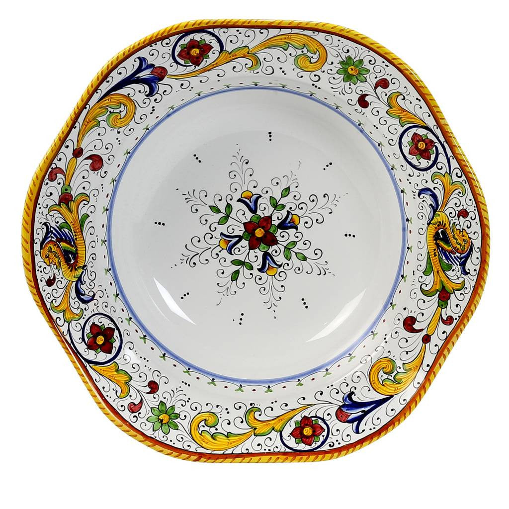 RAFFAELLESCO: Large Serving Set Platters (1 Lg Bowl + 1 Lg Charger + 1 Lg Platter) - artisticaitalian.com