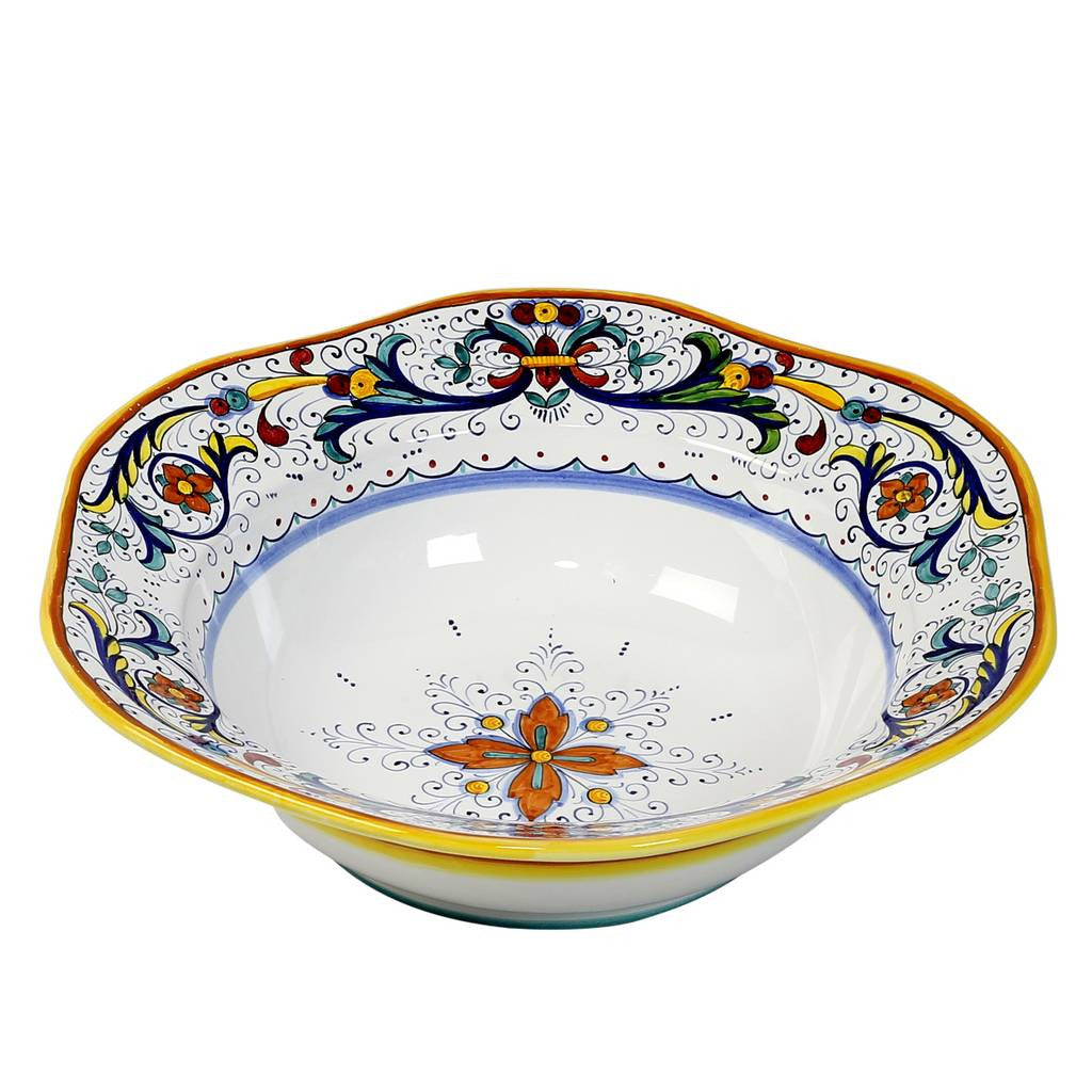 RICCO DERUTA: Large Serving Set Platters (1 Lg Bowl + 1 Lg Charger + 1 Lg Platter) - artisticaitalian.com