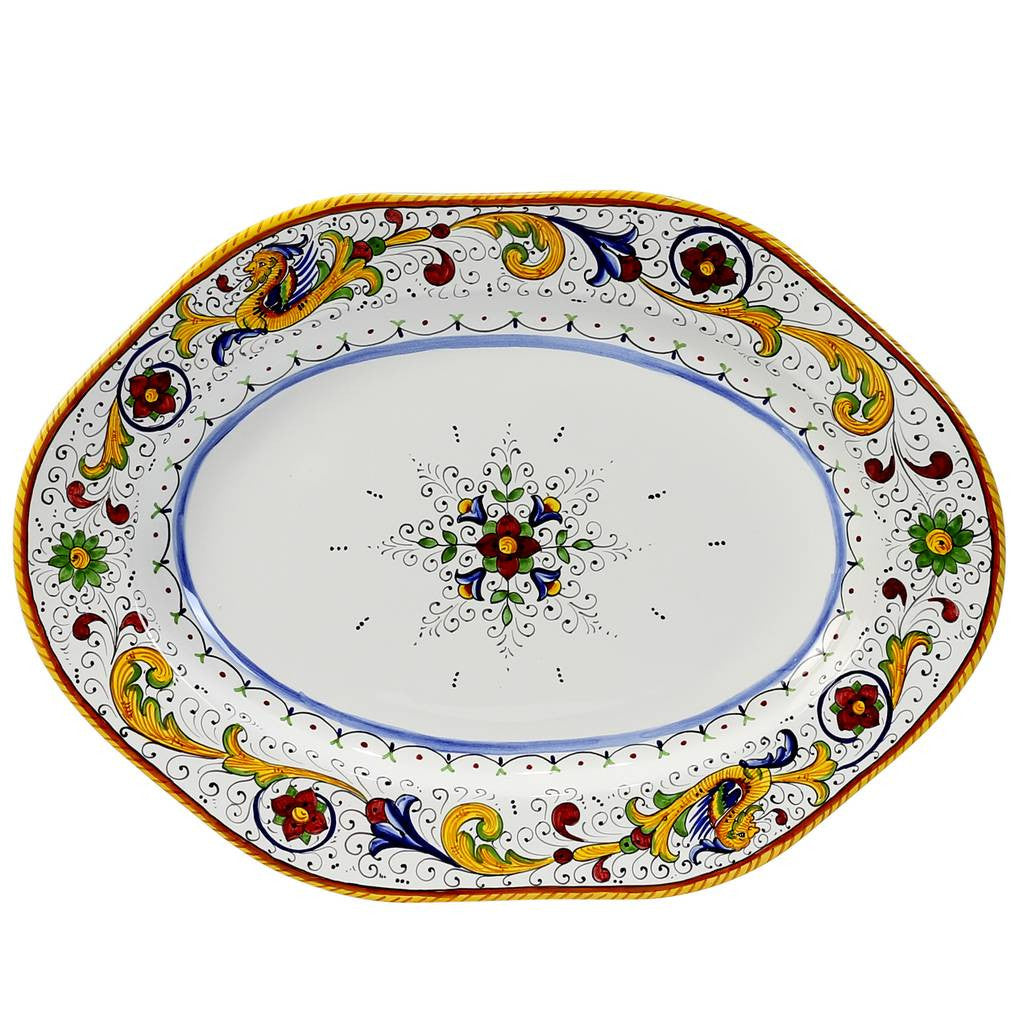 RAFFAELLESCO: Hexagonal Lg Serving Platter - artisticaitalian.com