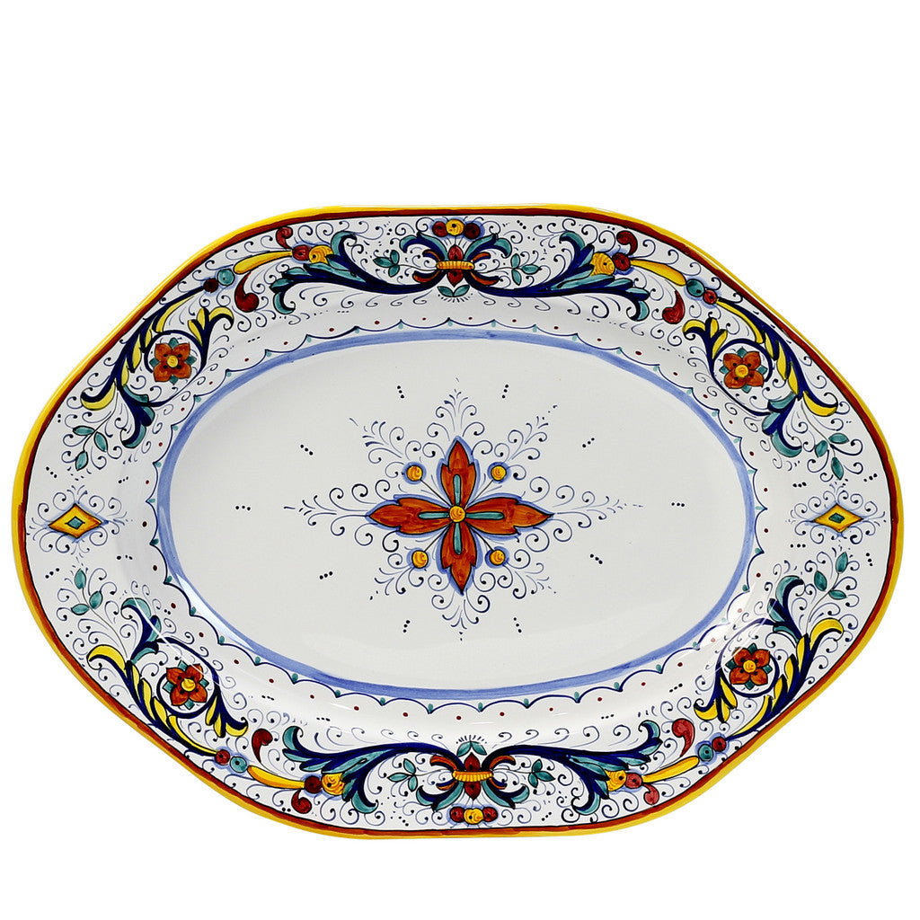 RICCO DERUTA: Large Serving Set Platters (1 Lg Bowl + 1 Lg Charger + 1 Lg Platter) - artisticaitalian.com